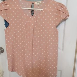 Pink polka dot top